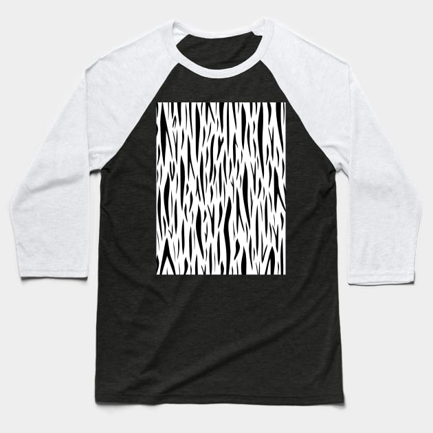 BLACK And White Tiger Baseball T-Shirt by SartorisArt1